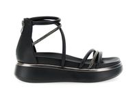 sandalias asimetricas con parte superior y mignons black