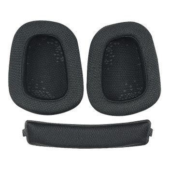 Almohadillas de Repuesto para Auriculares Logitech G633 G933 G933S, Funda para Auriculares, Almohadilla de Esponja para la Cabeza, Orejeras de Cuero