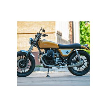 Silenciador de escape Moto Guzzi V 65 Mass Cafe Racer Curve kit 2-1