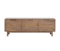 mueble tv en mango color natural 3 puertas y patas de madera