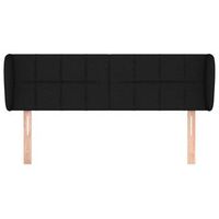cabecero cama mueble de dormitorio de tela 147 x 23 x 7888 cm negro m020007861