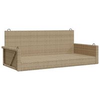 banco columpio  banco de jardin de ratan sintetico beige 119x56x48 cm