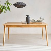 mesa de comedor rectangular extensible de 6-8 plazas natural