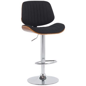 Taburete De Tela Clawson Nogal/negro 50x50x94 Cm Clp