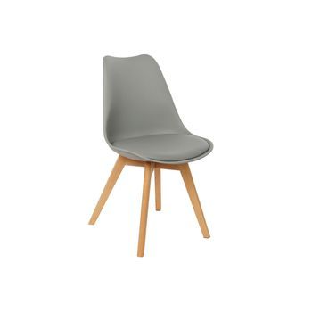 Silla Pp Pu 48x55x83 Acolchado Gris