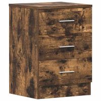 mesita de noche 35x38x56 cm madera - marron