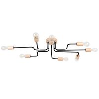 lampara zano negro 8 luces
