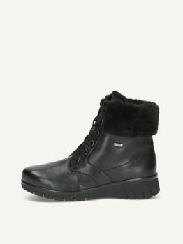 CAPRICE Bootie, black, made of Leather and synthetic without heel, Size 40