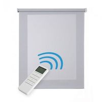 estores enrollables screen estor motorizado automatico con mando tejido tecnico aislante termico gris 120 x 250cm