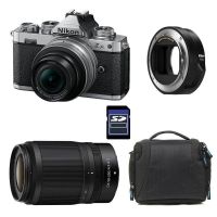 camara mirrorless nikon z fc 209mp 4k uhd 16-50mm  50-250mm vr plata  bolsa  tarjeta sd