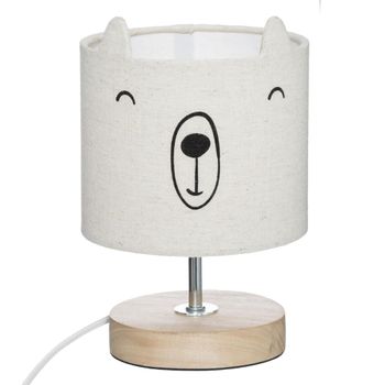 Lámpara de plastico beige ø15x23cm