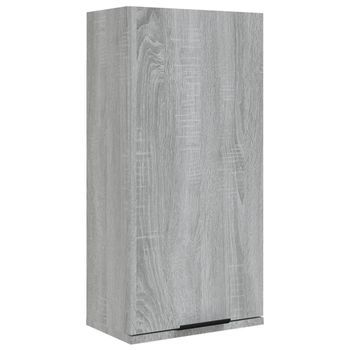 Armario De Baño De Pared | Mueble Pared Gris Sonoma 32x20x67 Cm