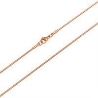 cadena de serpiente de alta calidad de acero inoxidable chapado en oro rosa