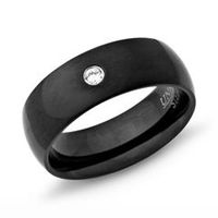 anillo ennegrecido ibp acero inoxidable 7mm circonita