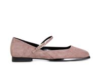 bailarinas de ante con encaje y hebilla personalizada antique pink