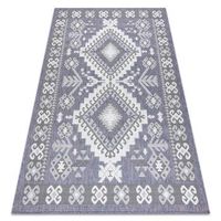 alfombra sisal sion azteca 3007 tejido plano azul  rosado  ecru 160x220 cm