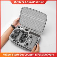 xfji-bolsa organizadora de viaje para dron dji neo 2 accesorios carcasa dura funda de cuero pu compatible con rc-n3 bolsa protectora de hombro remota