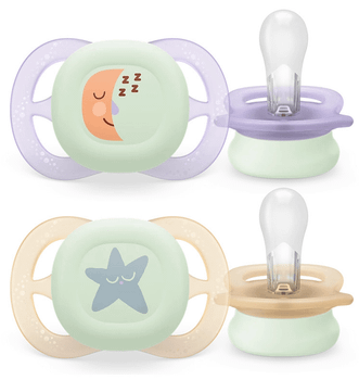Philips Avent SCF075/17 Chupete Ultra Start Nocturno 0-2m 2 uds