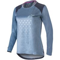 alpinestars womens stella alps 60 long sleeve mtb jersey - l - mid-blue