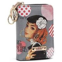 nikky by nicole lee cartera porta tarjetas con cremallera tipo acordeon ciega por ti para mujer