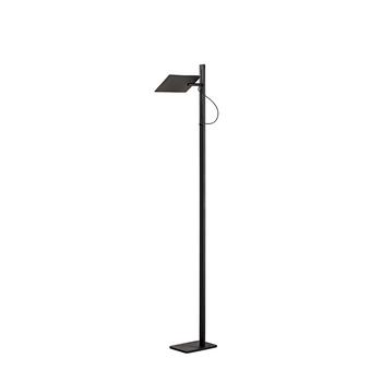 Lámpara De Pie Led Negra 24w 2160lm, Regulable En Altura Y Dirección, Con Pedal Y Cct