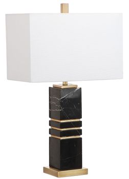Lámpara de mesa en metal, dorado
