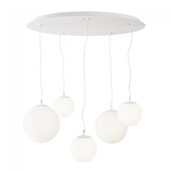 Lámpara colgante basic form ii opal (5 luces)