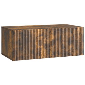 Mueble Para Tv De Pared 78,5 X 41 X 30 Cm Roble Ahumado Vidaxl