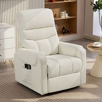 sillon levanta personas de pana acero homcom 83x92x110 cm-beige