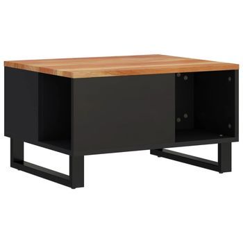 Mesa De Centro，mesa Auxiliar，mesa De Café De Madera Maciza De Acacia 60x50x35 Cm