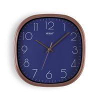 reloj de pared cuadrado en plastico azul