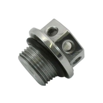 Perno aceite motor M10x1.5 alu gris