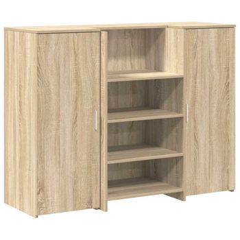 Mostrador De Recepción Roble Sonoma 135x50x103,5 Cm Vidaxl