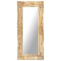 espejo de madera maciza de mango 110x50 cm vidaxl