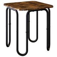 mesa de centro 40x40x45 cm acero - marron