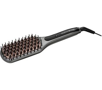 REMINGTON Keratin Protect Sleek & Smooth CB7408 Heated Brush - Grey, Grey