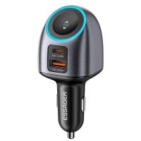 essager es-cc31 50w 2-en-1 cargador de coche con carga para reloj usb-ausb-ccargador de reloj compatible con pd30 qc2