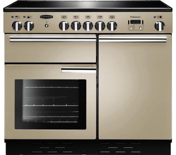 RANGEMASTER Professional 100 Electric Induction Range Cooker - Cream & Chrome, Cream