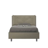 cama con almacenaje acolchada 120x200 cuero sintetico capuchino annalisa large