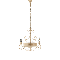 lampara de arana baltimora de hierro lacado marfil 3 luces 113 cm o54 cm bl183-3-av