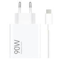 xiaomi hypercharge combo 90w cargador de pared gan usb-a blanco  cable usb-c 1m