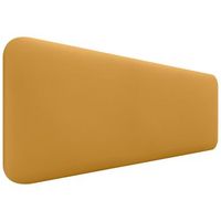 dhome cabecero tapizado liso redondeado polipiel para pared acusticos cabeceros absorbentes cabezal cama dormitorio mostaza 140cm