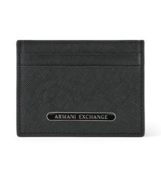 A|X Armani Exchange para hombre. XM000169AF12702UC001 Tarjetero de piel negro (OSFA), Casual