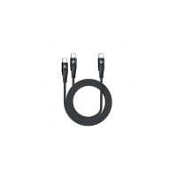 cable hub usb-c a 2 usb-c celly negro