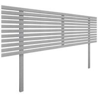 cabecero de madera reciclada dm estilo japones con patas 135x115cm camas 135 - espigas gris