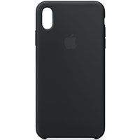 apple iphone xs max silicone case - black black