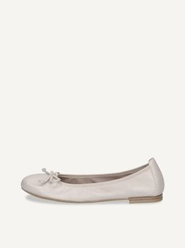 CAPRICE Ballerina, white, made of Leather with Block heel, Size 39