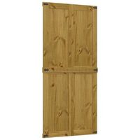 puerta corrediza corona marron miel 90 x 210 cm vidaxl