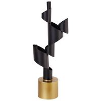 candelabro de metal forma abstracta negro amilly