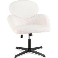 silla de oficina sin brazos silla giratoria con patas cruzadas costway 72 x 71 x 96 cm